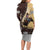 Personalized Name Bull Riding Long Sleeve Bodycon Dress Cowboy Courage Rodeo