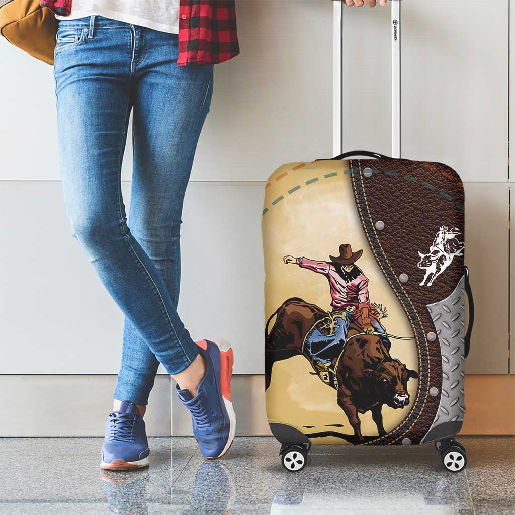 Name Bull Riding Luggage Cover Cowboy Courage Rodeo