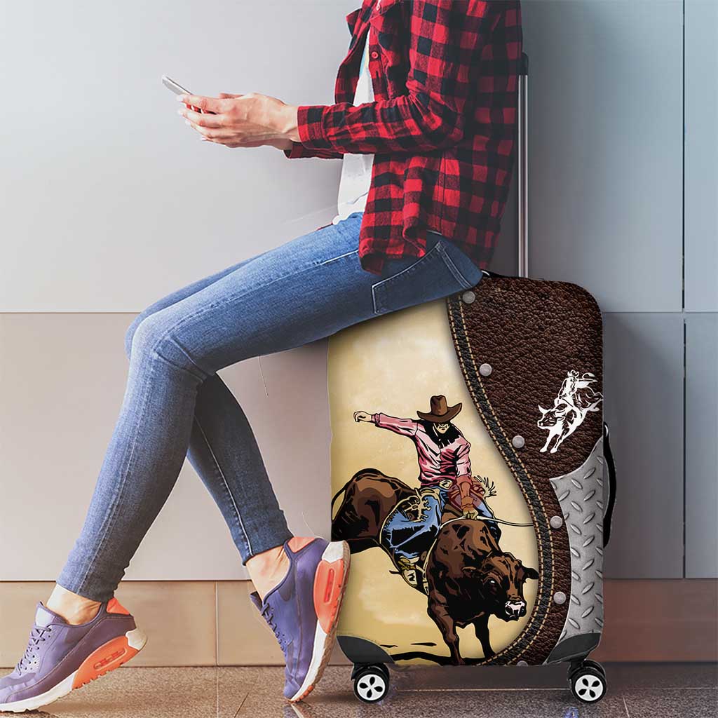Bull Riding Luggage Cover Cowboy Courage Rodeo DT03