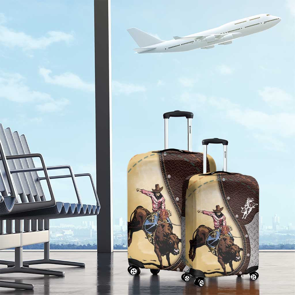 Name Bull Riding Luggage Cover Cowboy Courage Rodeo