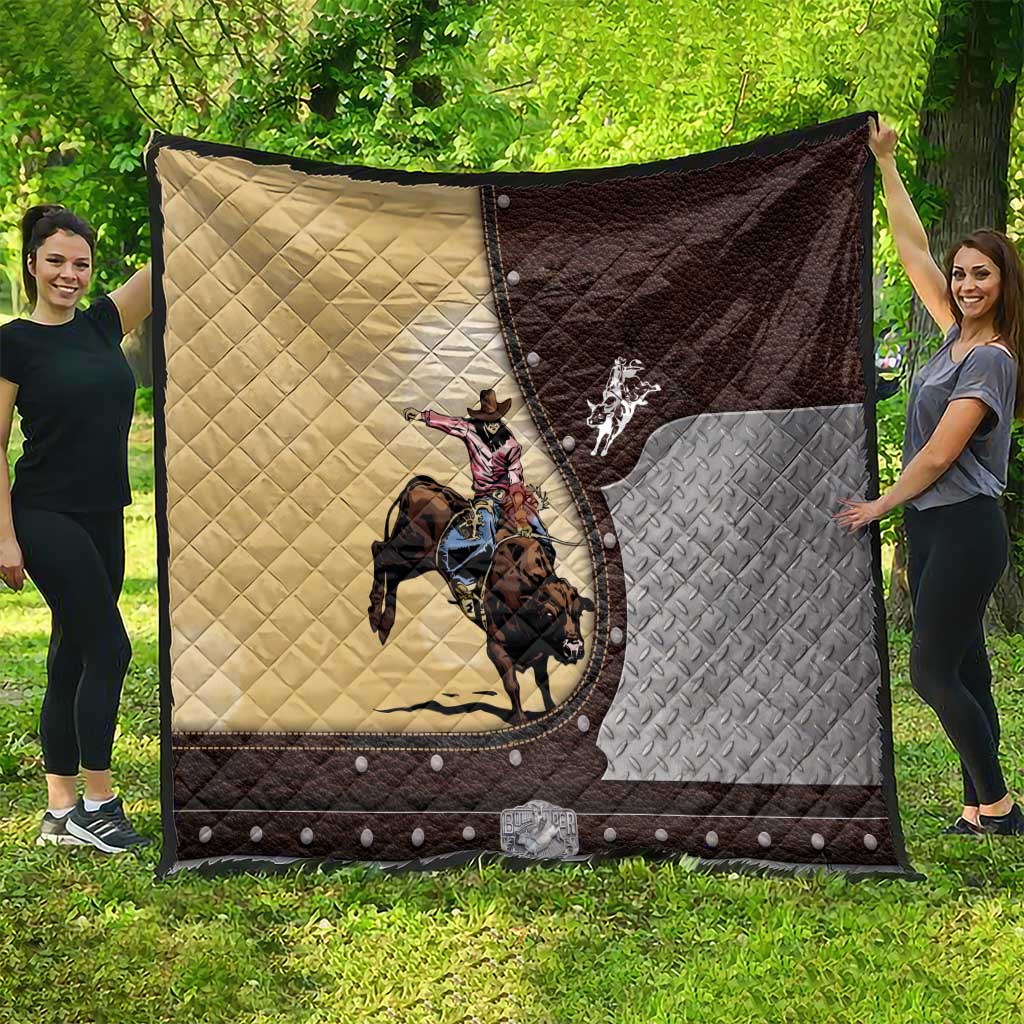 Bull Riding Quilt Cowboy Courage Rodeo DT03