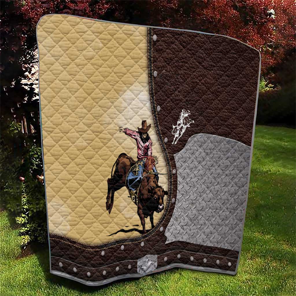 Bull Riding Quilt Cowboy Courage Rodeo DT03