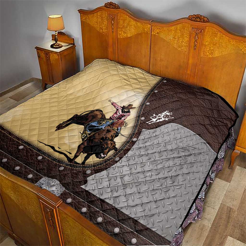 Bull Riding Quilt Cowboy Courage Rodeo DT03