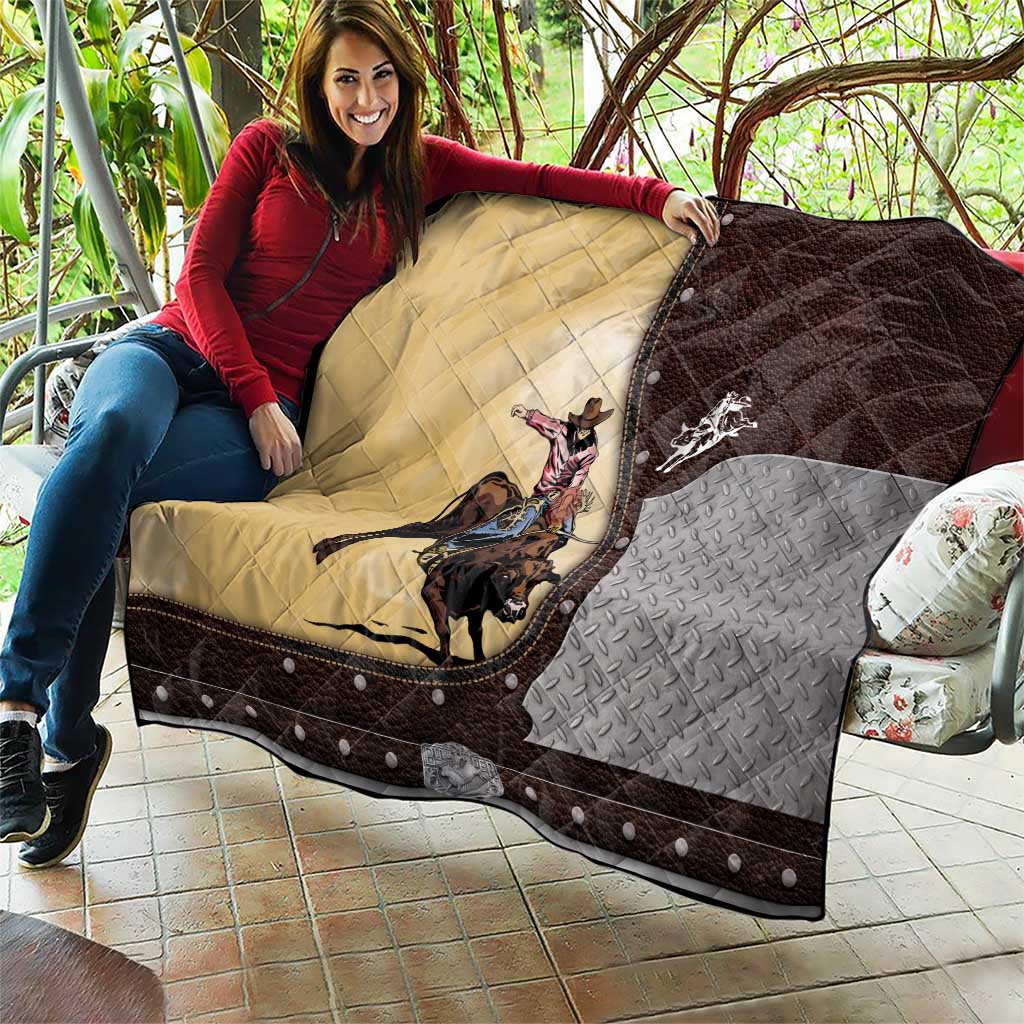 Bull Riding Quilt Cowboy Courage Rodeo DT03