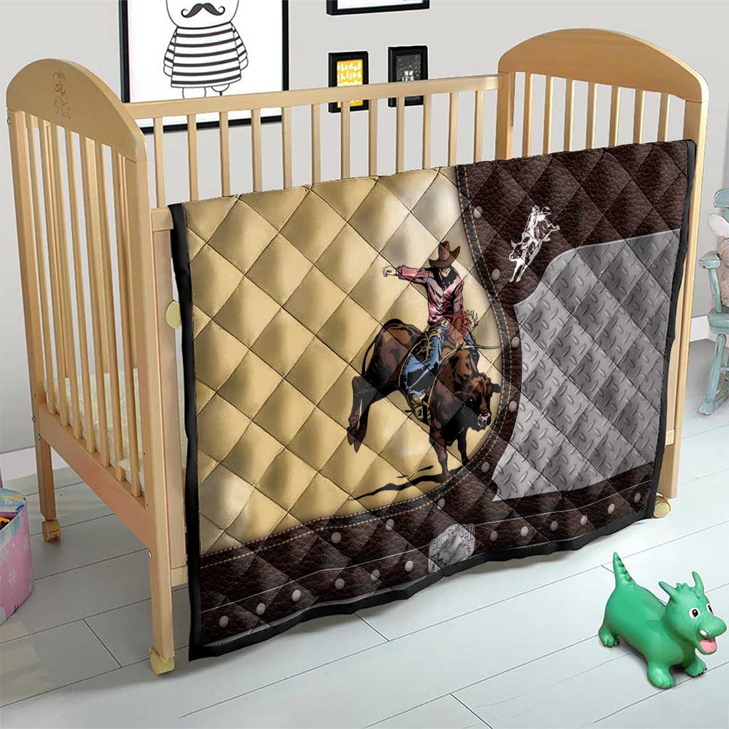 Bull Riding Quilt Cowboy Courage Rodeo DT03
