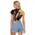 Personalized Name Bull Riding Raglan Cropped T Shirt Cowboy Courage Rodeo