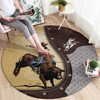 Bull Riding Round Carpet Cowboy Courage Rodeo DT03