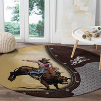 Bull Riding Round Carpet Cowboy Courage Rodeo DT03
