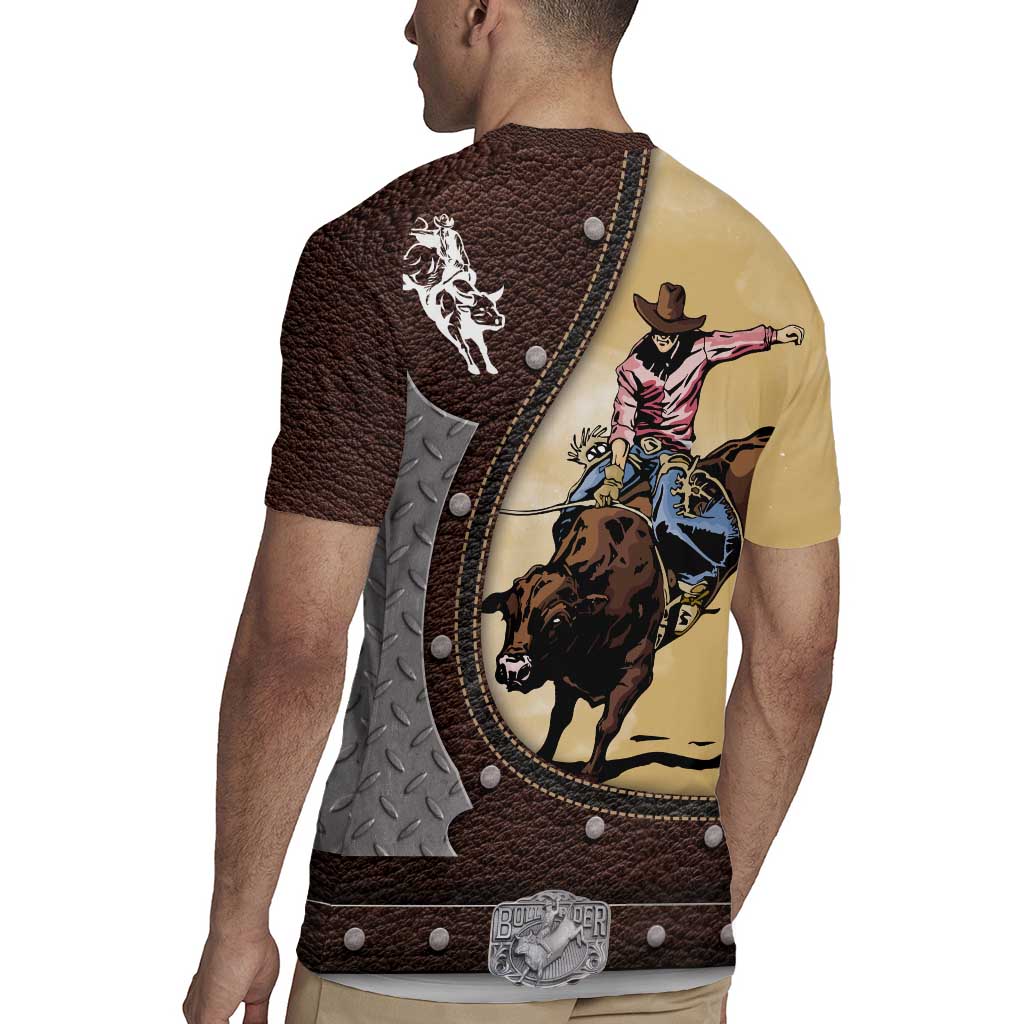 Personalized Name Bull Riding Rugby Jersey Cowboy Courage Rodeo