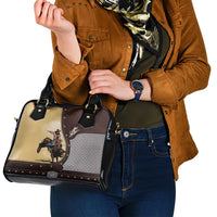 Bull Riding Shoulder Handbag Cowboy Courage Rodeo DT03