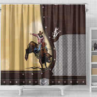 Bull Riding Shower Curtain Cowboy Courage Rodeo DT03