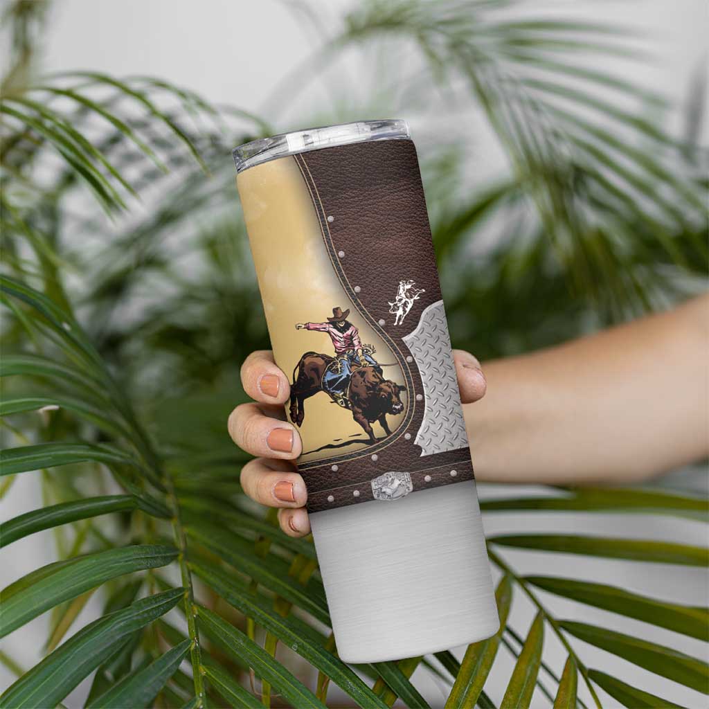 Personalized Name Bull Riding Skinny Tumbler Cowboy Courage Rodeo