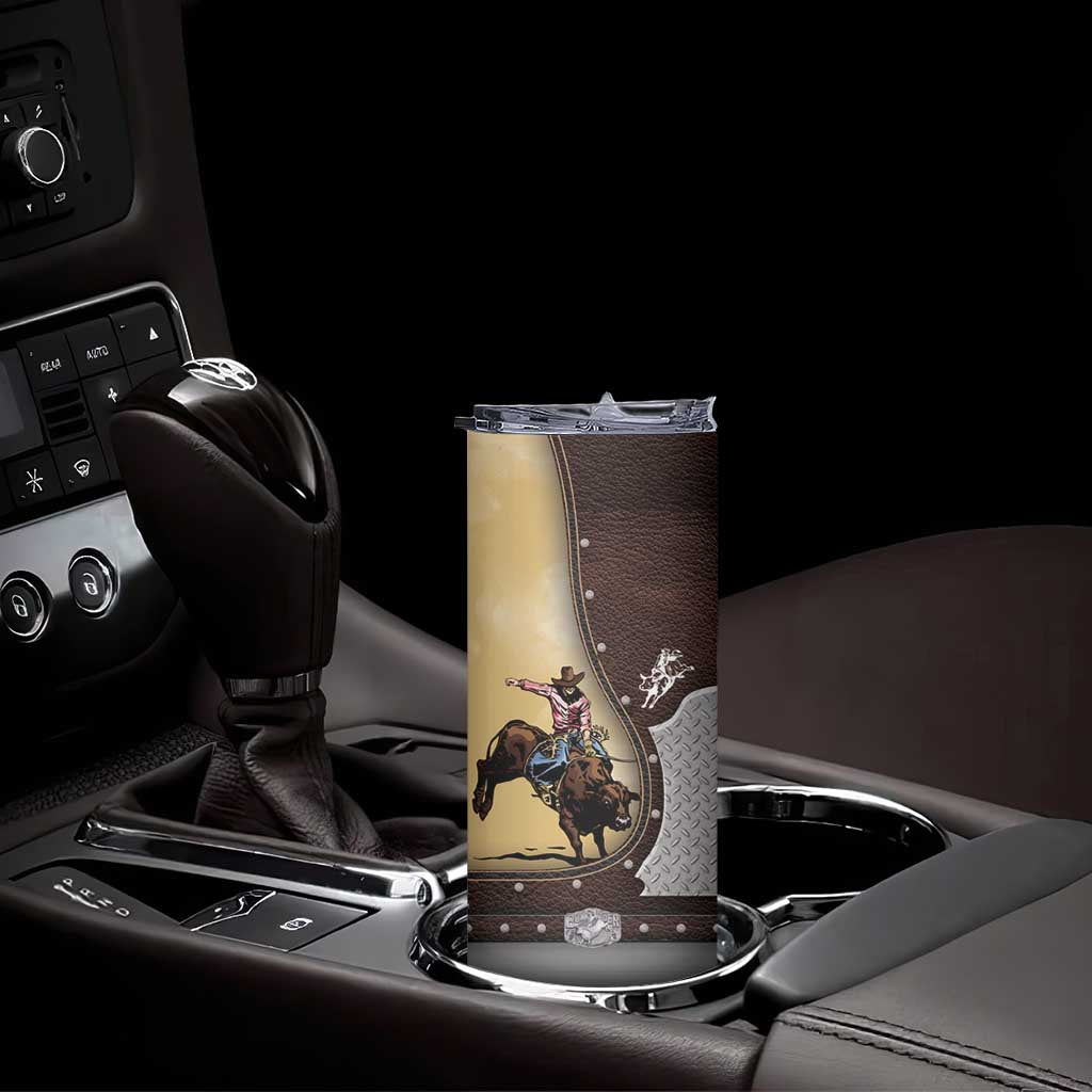 Personalized Name Bull Riding Skinny Tumbler Cowboy Courage Rodeo