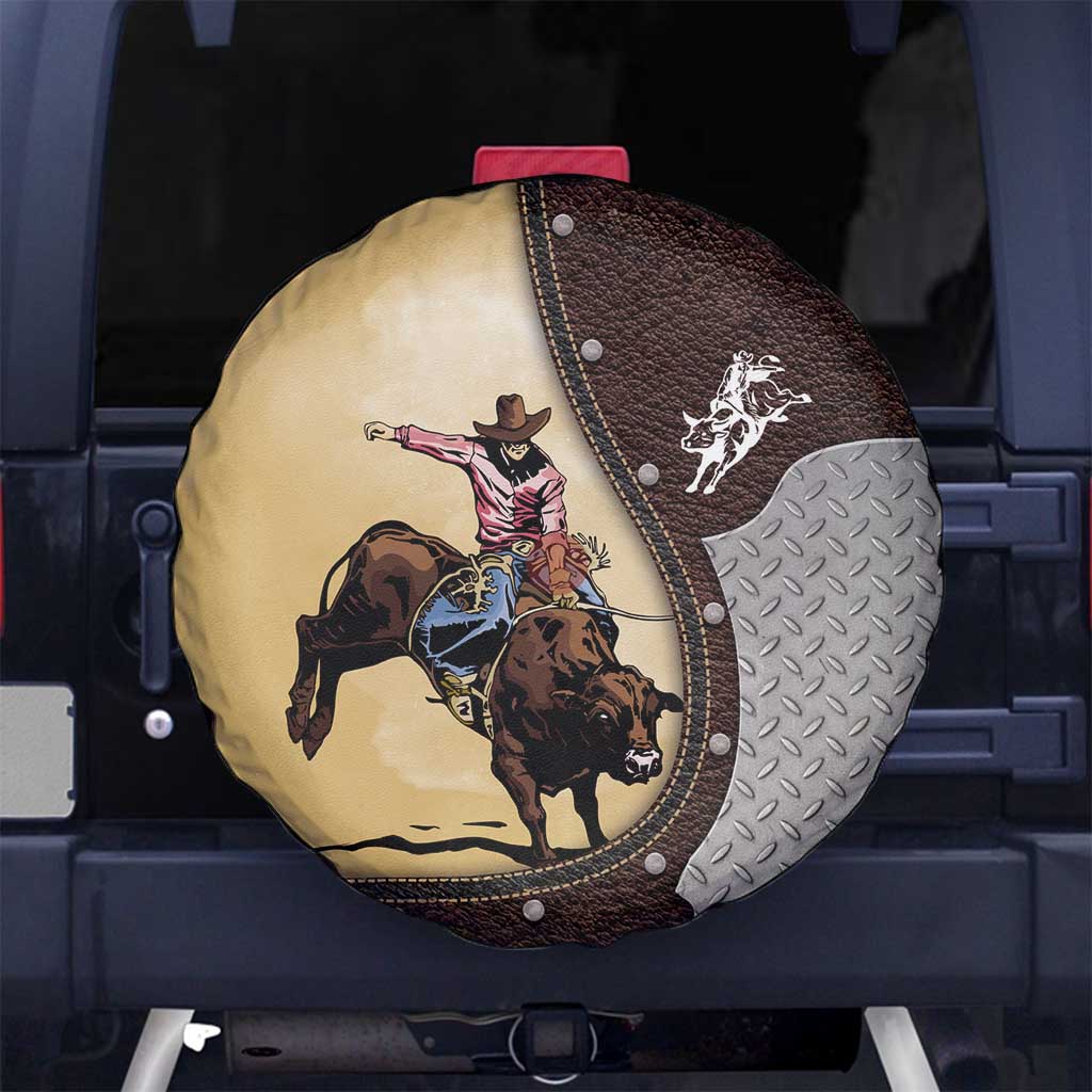 Bull Riding Spare Tire Cover Cowboy Courage Rodeo DT03