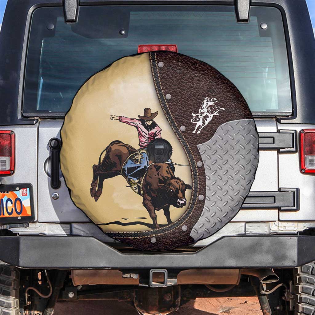 Bull Riding Spare Tire Cover Cowboy Courage Rodeo DT03