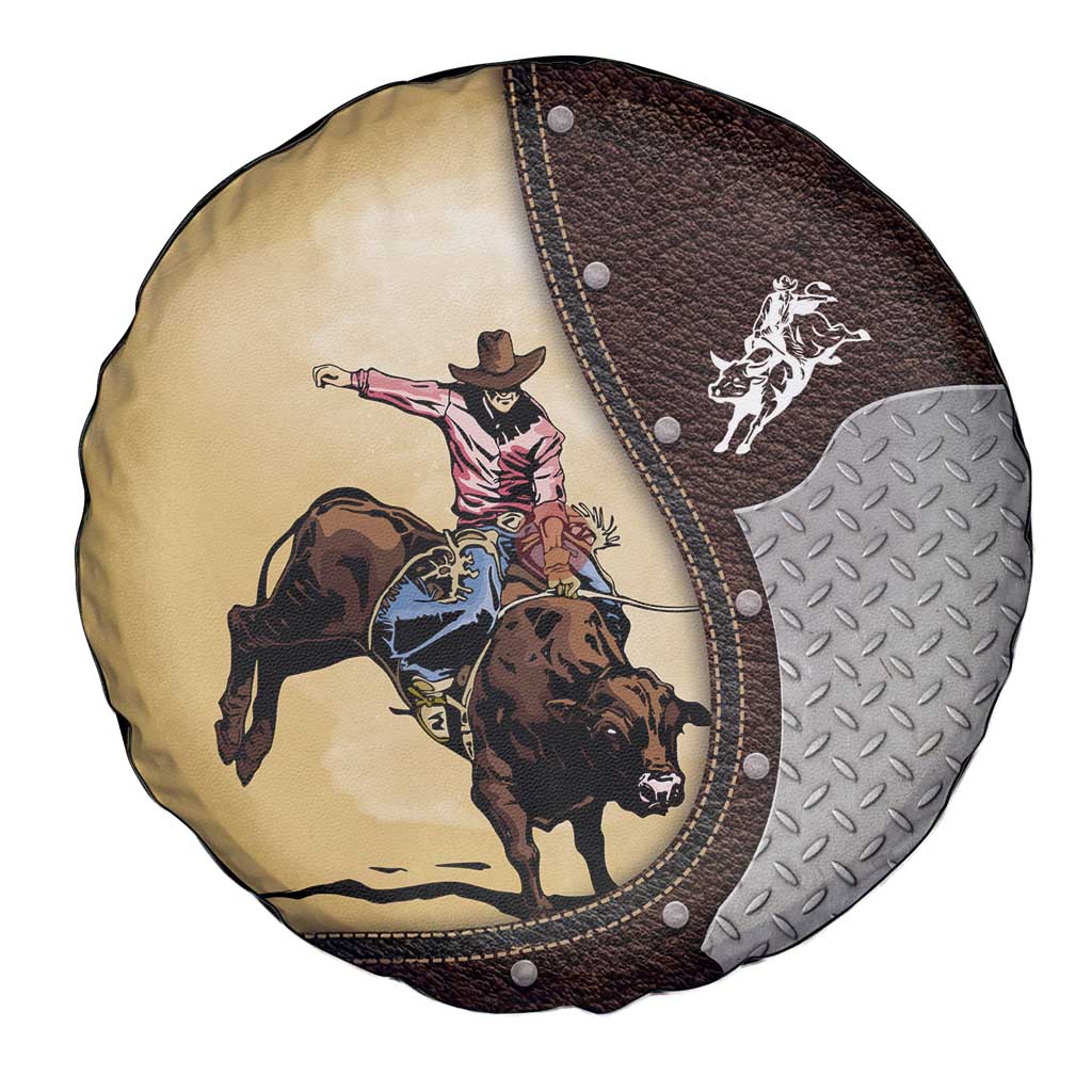 Bull Riding Spare Tire Cover Cowboy Courage Rodeo DT03