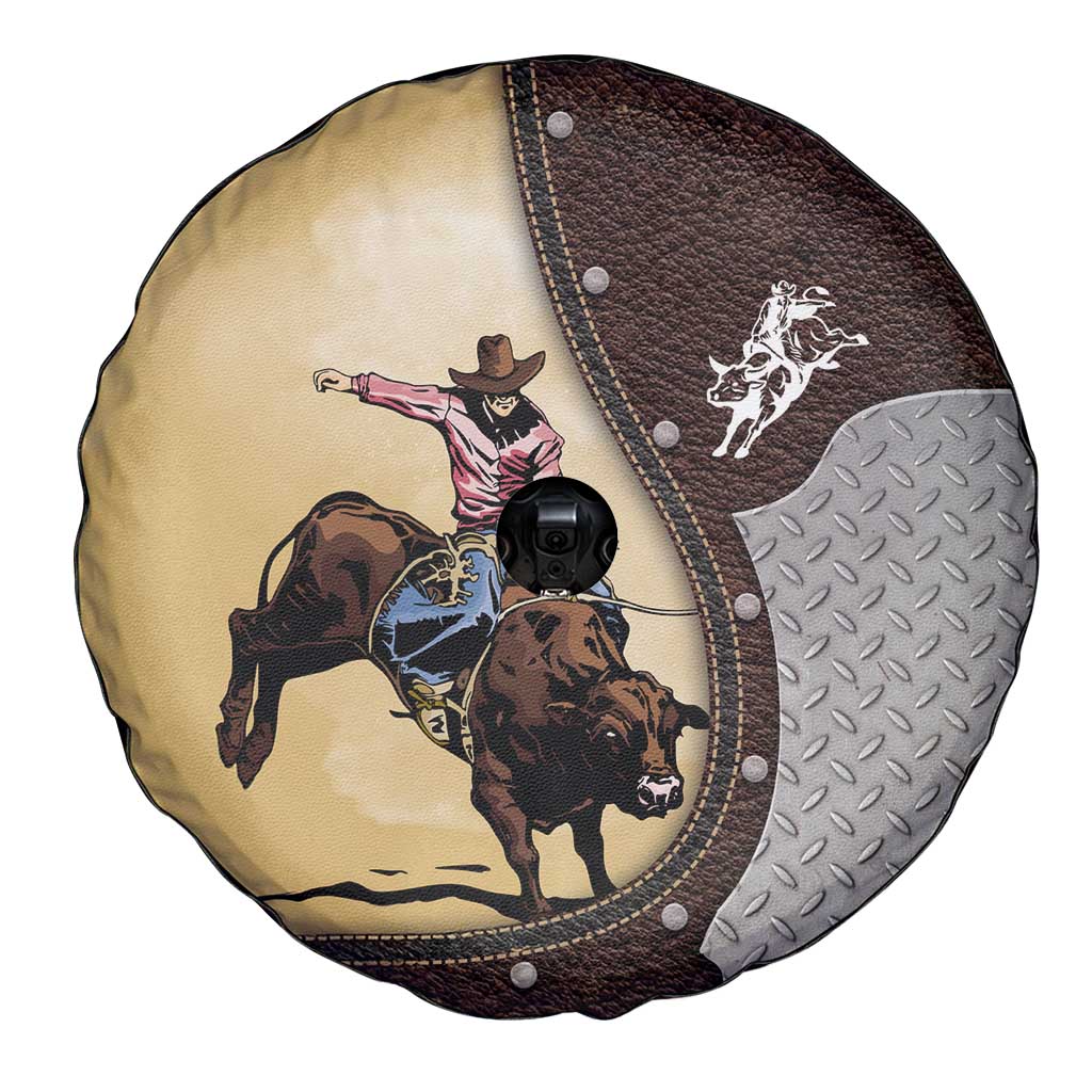 Bull Riding Spare Tire Cover Cowboy Courage Rodeo DT03