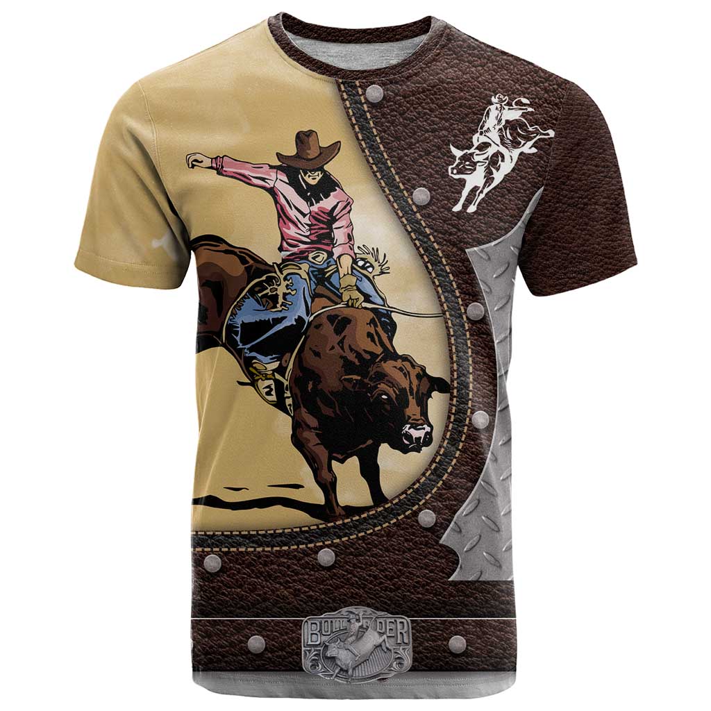 Personalized Name Bull Riding T Shirt Cowboy Courage Rodeo - Wonder Print Shop