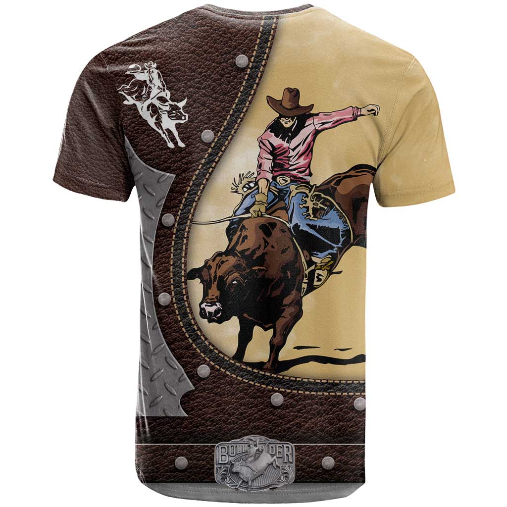Personalized Name Bull Riding T Shirt Cowboy Courage Rodeo - Wonder Print Shop