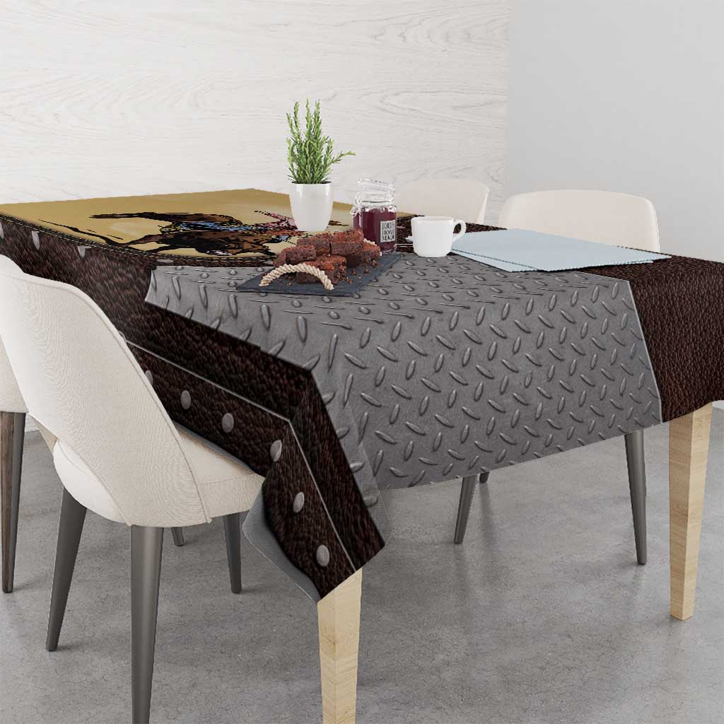 Bull Riding Tablecloth Cowboy Courage Rodeo DT03