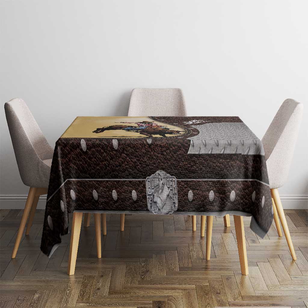 Bull Riding Tablecloth Cowboy Courage Rodeo DT03
