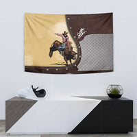 Bull Riding Tapestry Cowboy Courage Rodeo DT03