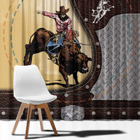 Name Bull Riding Window Curtain Cowboy Courage Rodeo - Wonder Print Shop