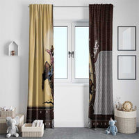 Bull Riding Window Curtain Cowboy Courage Rodeo DT03