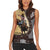 Personalized Name Bull Riding Women Sleeveless Polo Shirt Cowboy Courage Rodeo - Wonder Print Shop