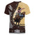 Personalized Name Bull Riding Women V-Neck T-Shirt Cowboy Courage Rodeo - Wonder Print Shop