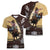 Personalized Name Bull Riding Women V-Neck T-Shirt Cowboy Courage Rodeo - Wonder Print Shop