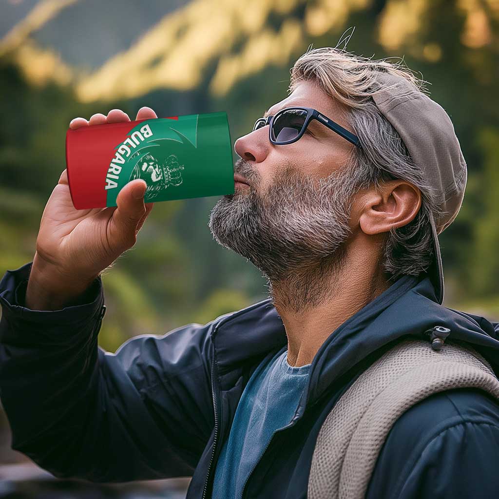 Bulgaria Lion 4 in 1 Can Cooler Tumbler Bulgarian Coat Of Arms