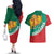 Bulgaria Lion Couples Matching Off The Shoulder Long Sleeve Dress and Hawaiian Shirt Bulgarian Coat Of Arms
