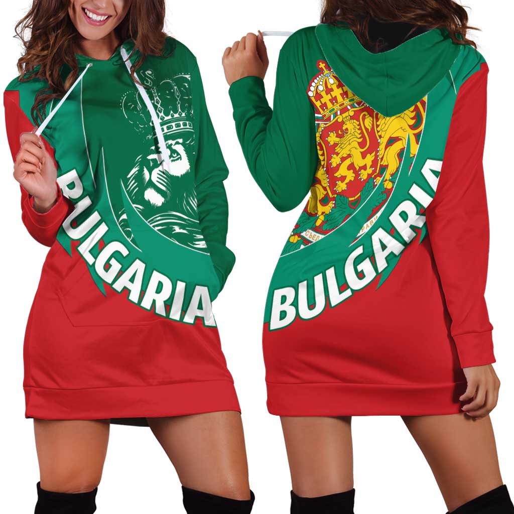 Bulgaria Lion Hoodie Dress Bulgarian Coat Of Arms