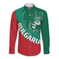 Bulgaria Lion Long Sleeve Button Shirt Bulgarian Coat Of Arms