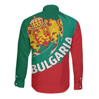 Bulgaria Lion Long Sleeve Button Shirt Bulgarian Coat Of Arms
