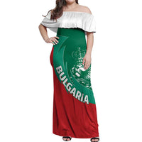 Bulgaria Lion Off Shoulder Maxi Dress Bulgarian Coat Of Arms