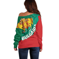 Bulgaria Lion Off Shoulder Sweater Bulgarian Coat Of Arms