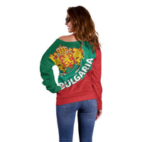 Bulgaria Lion Off Shoulder Sweater Bulgarian Coat Of Arms