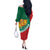 Bulgaria Lion Off The Shoulder Long Sleeve Dress Bulgarian Coat Of Arms