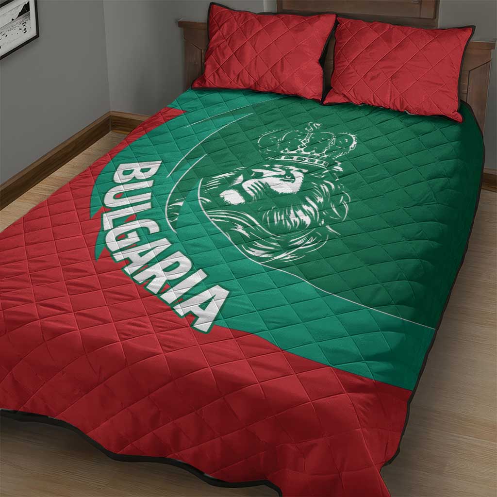 Bulgaria Lion Quilt Bed Set Bulgarian Coat Of Arms
