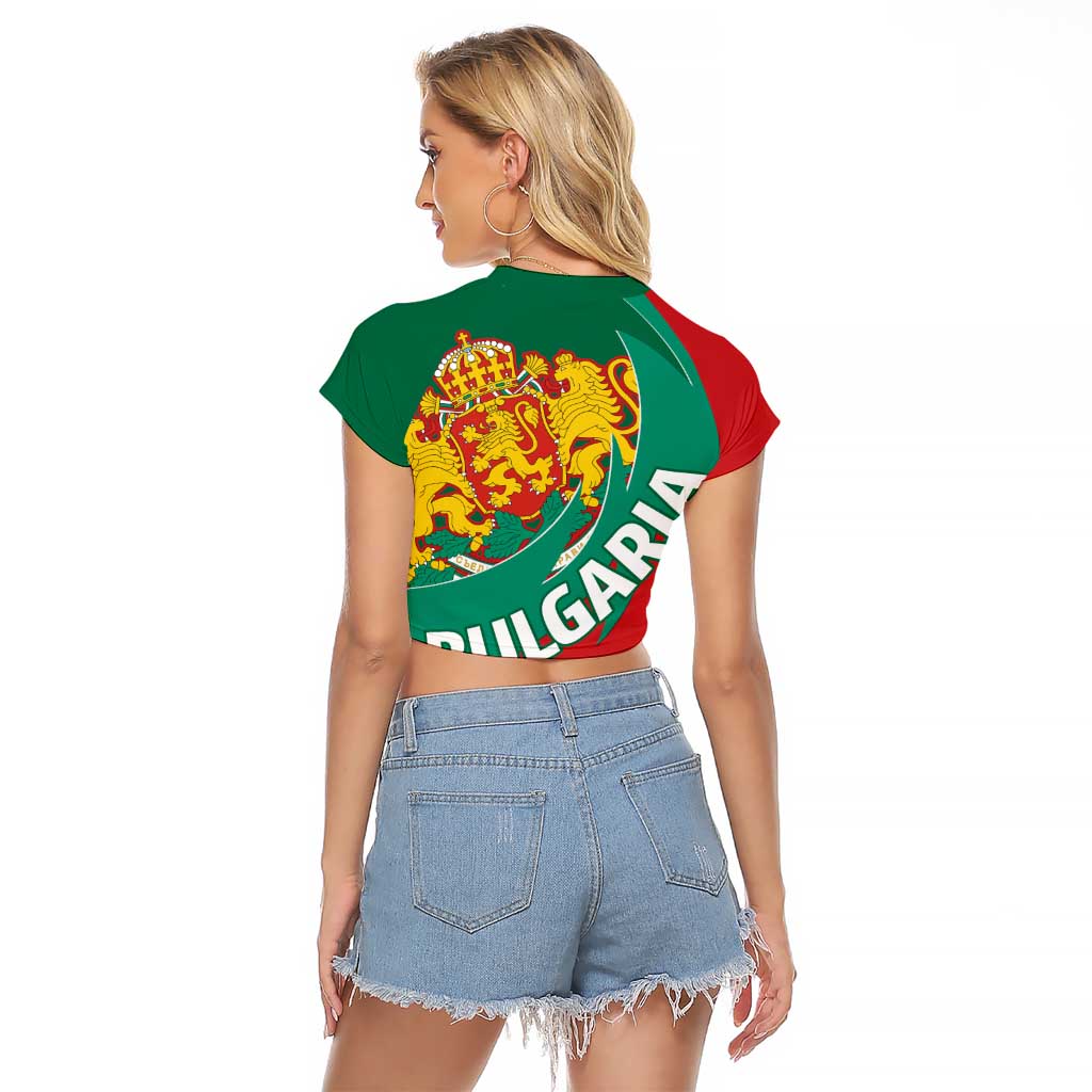 Bulgaria Lion Raglan Cropped T Shirt Bulgarian Coat Of Arms