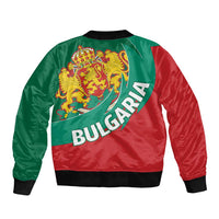 Bulgaria Lion Sleeve Zip Bomber Jacket Bulgarian Coat Of Arms