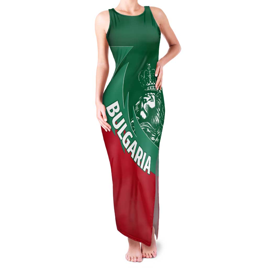 Bulgaria Lion Tank Maxi Dress Bulgarian Coat Of Arms - Wonder Print Shop