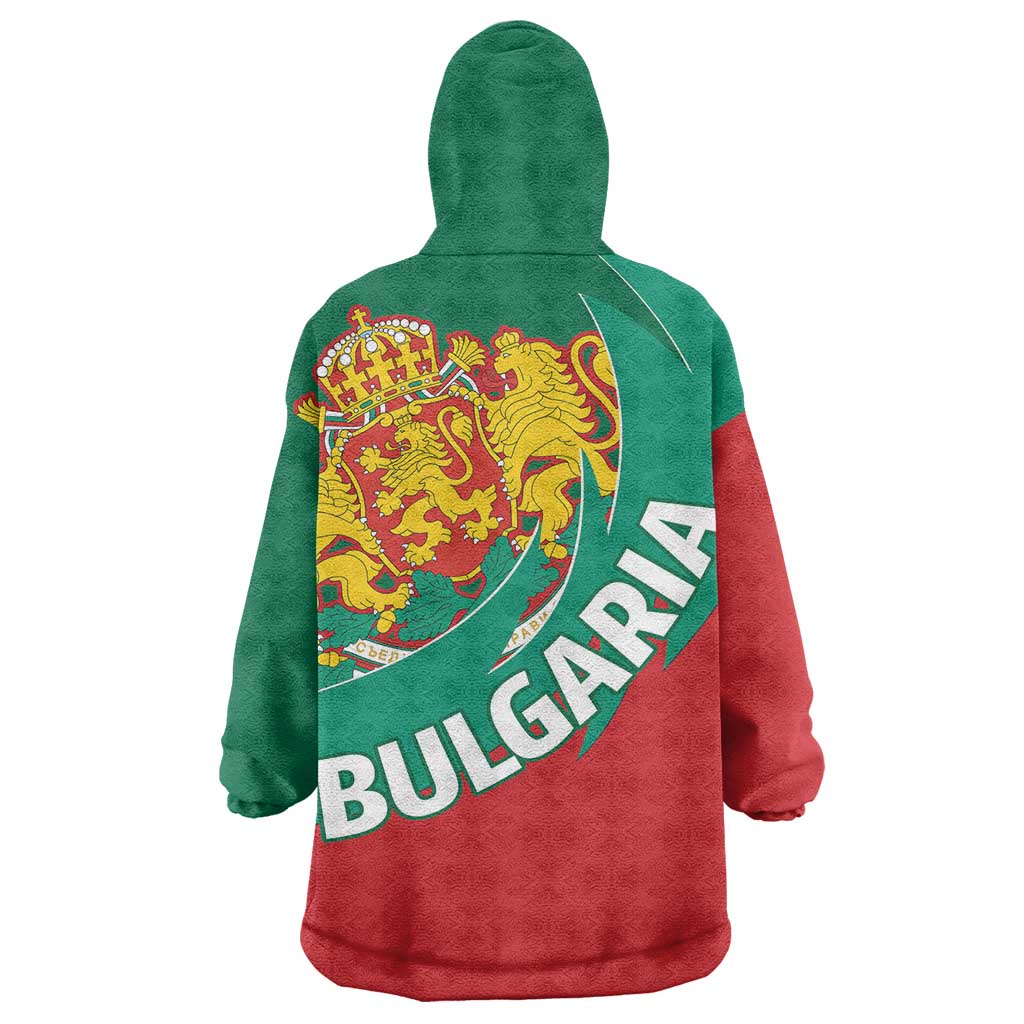 Bulgaria Lion Wearable Blanket Hoodie Bulgarian Coat Of Arms - Wonder Print Shop