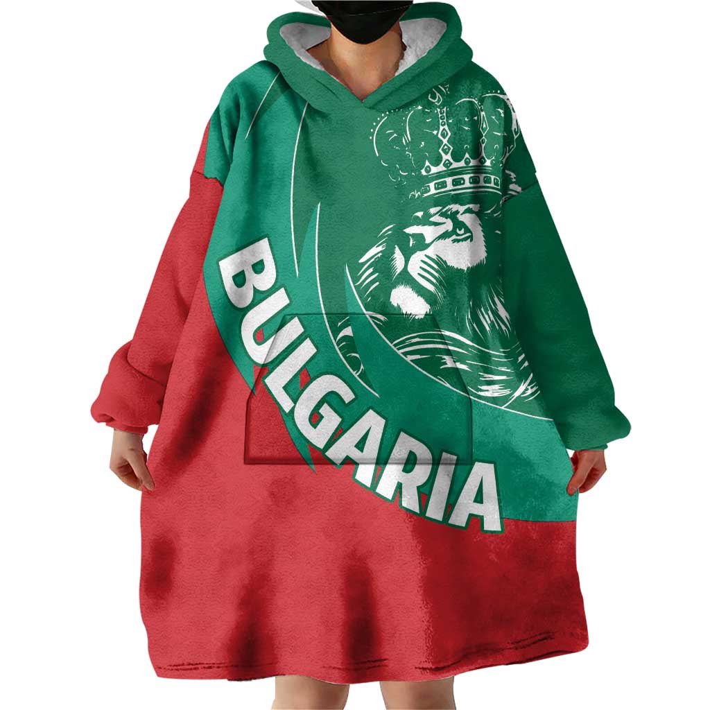 Bulgaria Lion Wearable Blanket Hoodie Bulgarian Coat Of Arms - Wonder Print Shop