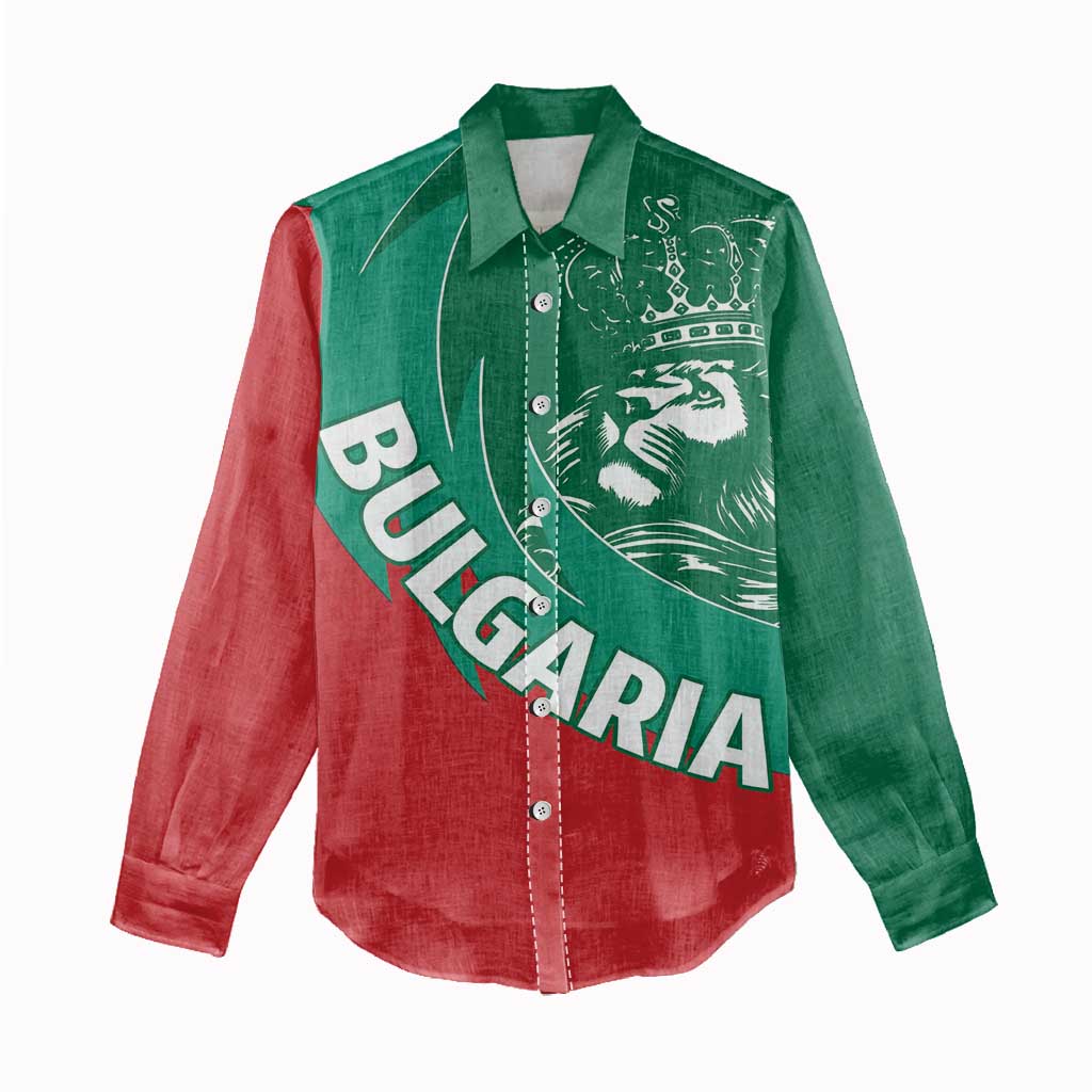 Bulgaria Lion Women Casual Shirt Bulgarian Coat Of Arms - Wonder Print Shop