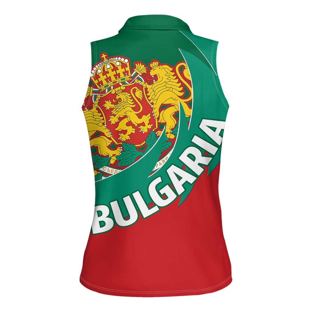 Bulgaria Lion Women Sleeveless Polo Shirt Bulgarian Coat Of Arms - Wonder Print Shop