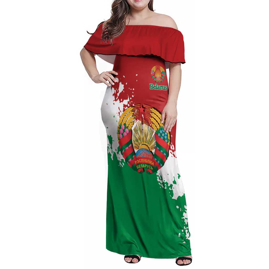 Personalized Belarus Family Matching Off Shoulder Maxi Dress and Hawaiian Shirt Special Style