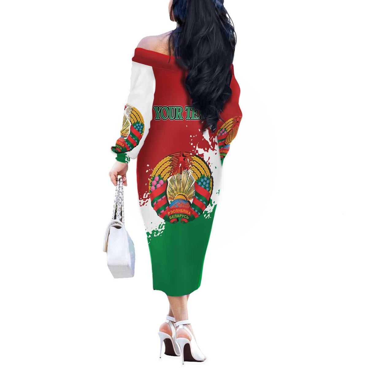 Personalized Belarus Off The Shoulder Long Sleeve Dress Special Style